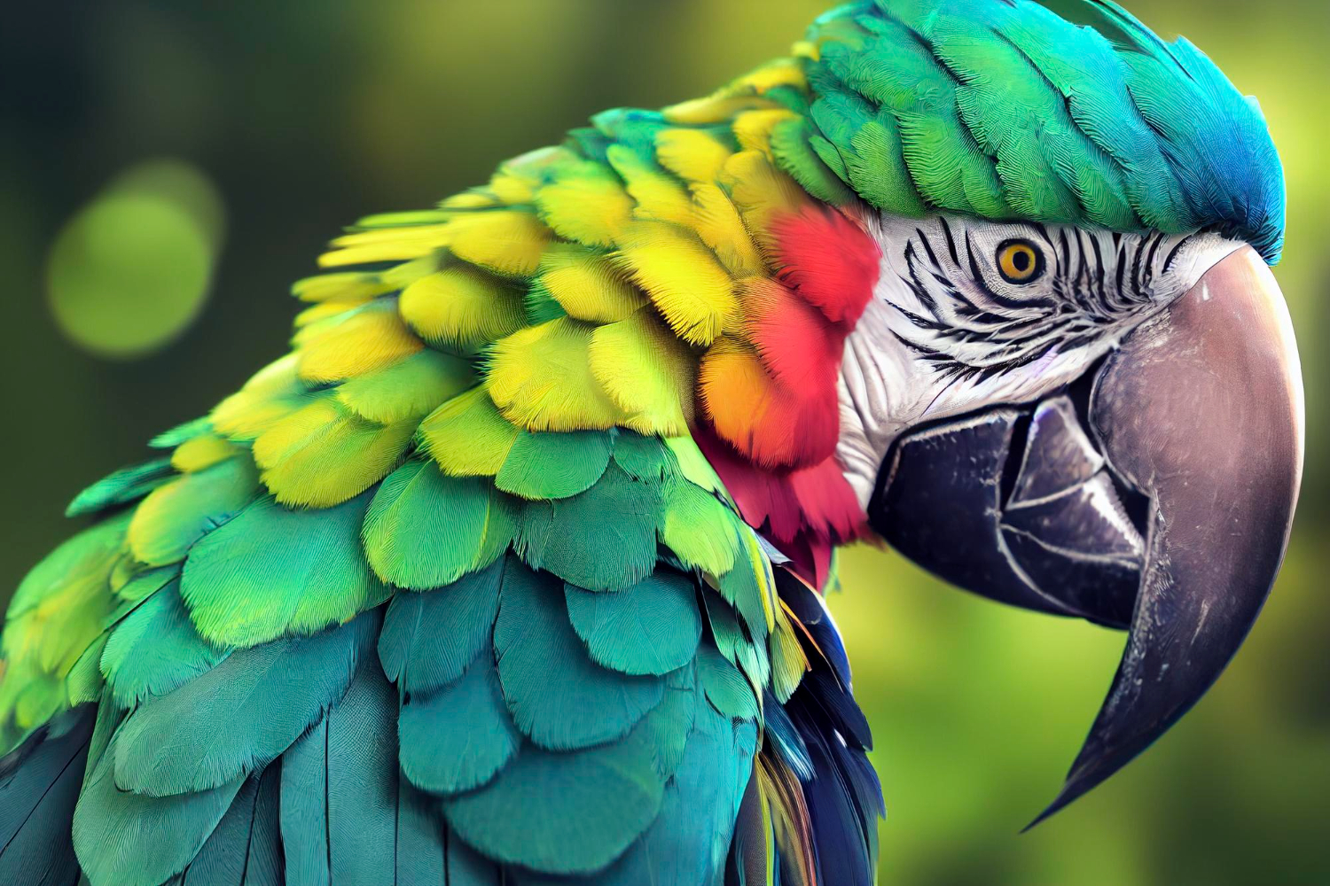 Puzzle Guacamayo azul y amarillo