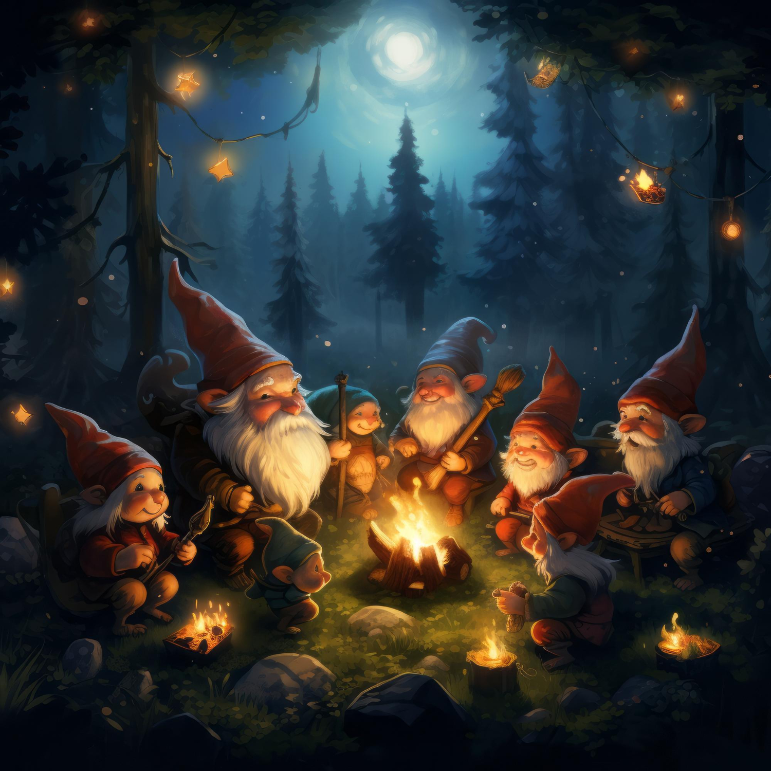 Puzzle Gnomos en el bosque