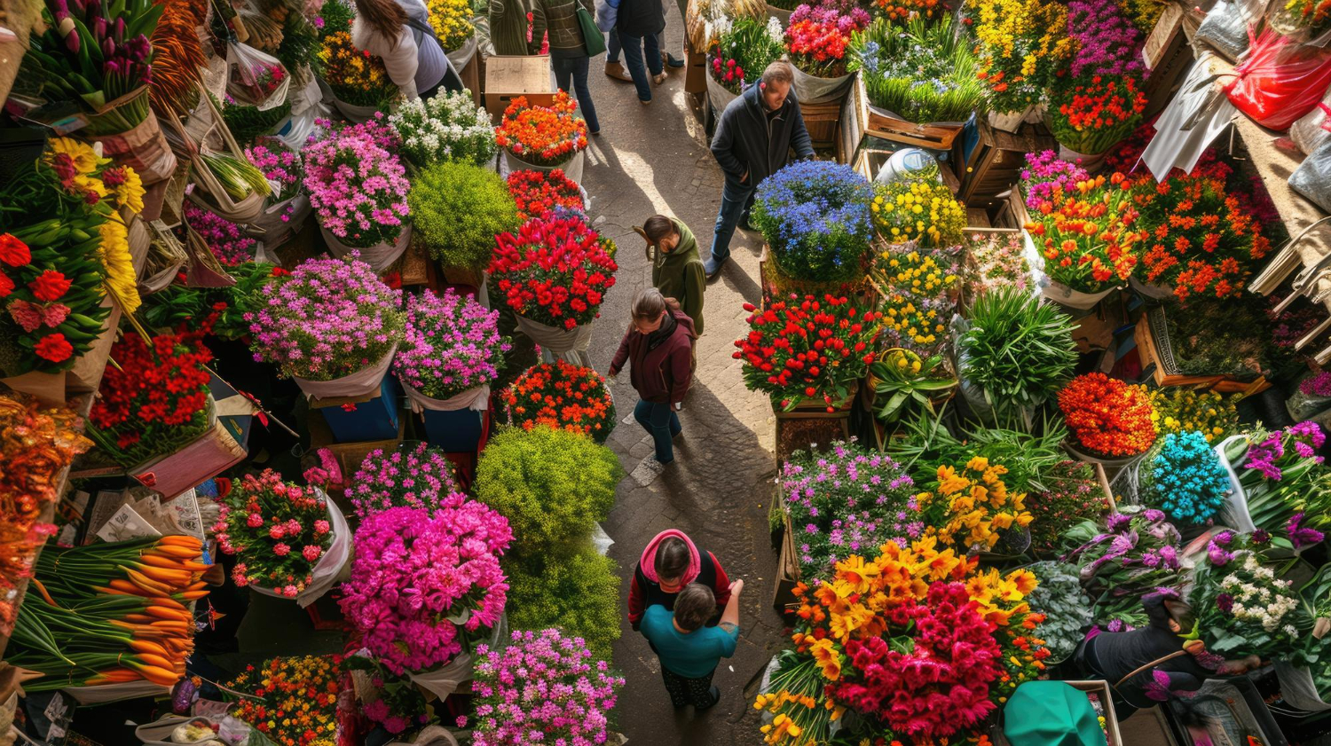 Puzzle Mercado de flores