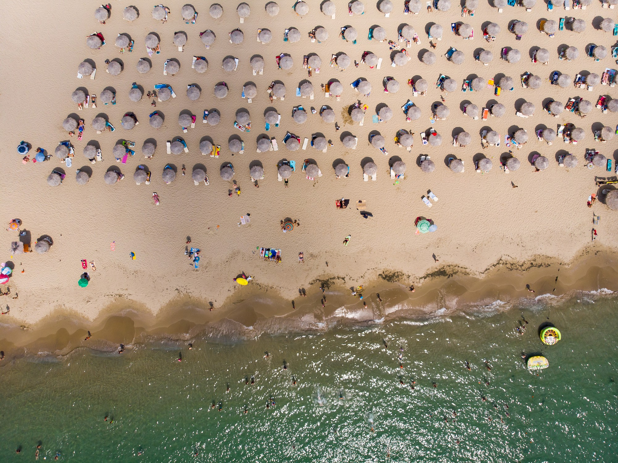 Puzzle Sombrillas en la playa