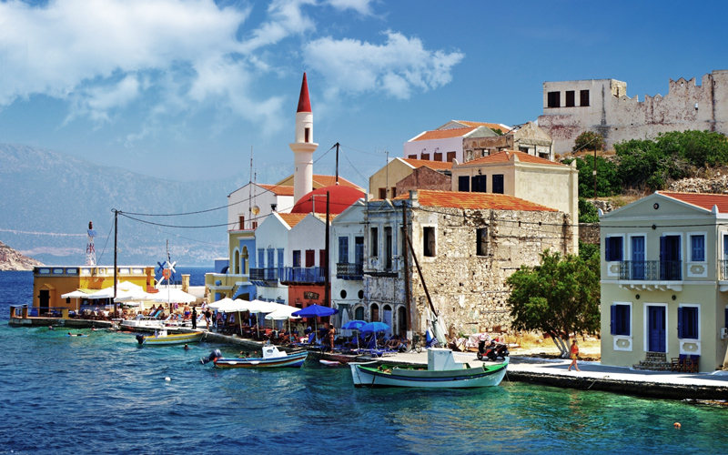 Puzzle Paisaje costero en Grecia
