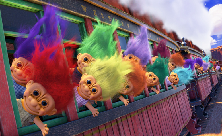 Puzzle Trolls en tren