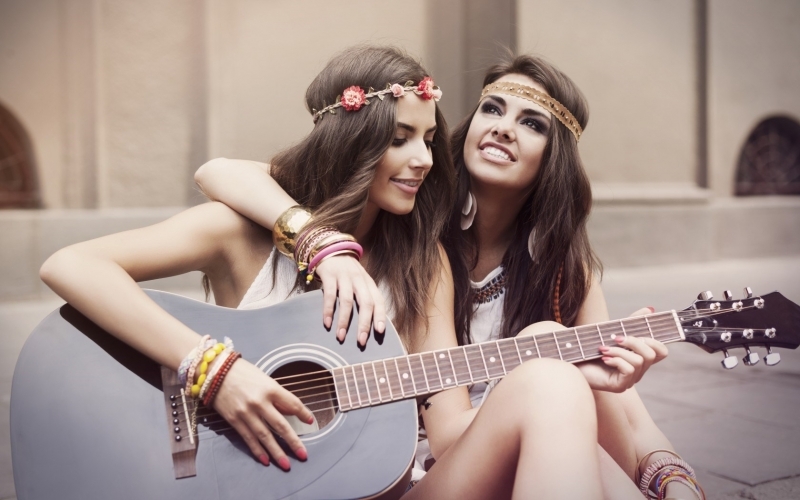 Puzzle Chicas tocando la guitarra