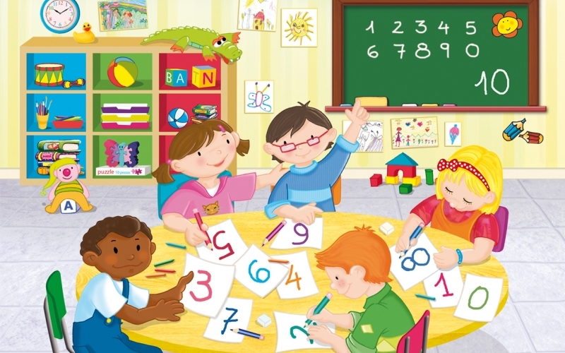 Puzzle Niños en el cole
