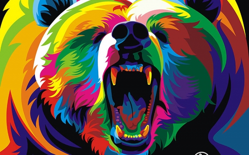 Puzzle Oso de colores