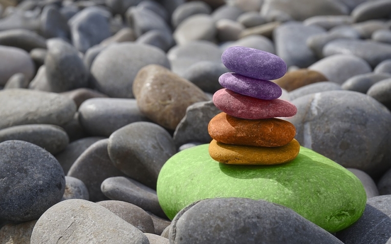 Puzzle Piedras de colores